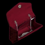 Novo Bolsa de Noite Feminina com Strass, Bolsa de Festa Aveludada com Pendente Brilhante, Elegante Bolsa de Casamento para Noiva, com Conjunto de Três Peças com Pendente de Strass Brilhante, Colar com Pendente de Strass, Brincos, Pulseira, Adequado para Casamentos, Festas, Jantares e Bailes