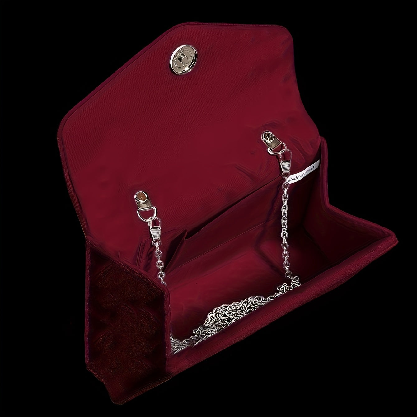 Novo Bolsa de Noite Feminina com Strass, Bolsa de Festa Aveludada com Pendente Brilhante, Elegante Bolsa de Casamento para Noiva, com Conjunto de Três Peças com Pendente de Strass Brilhante, Colar com Pendente de Strass, Brincos, Pulseira, Adequado para Casamentos, Festas, Jantares e Bailes