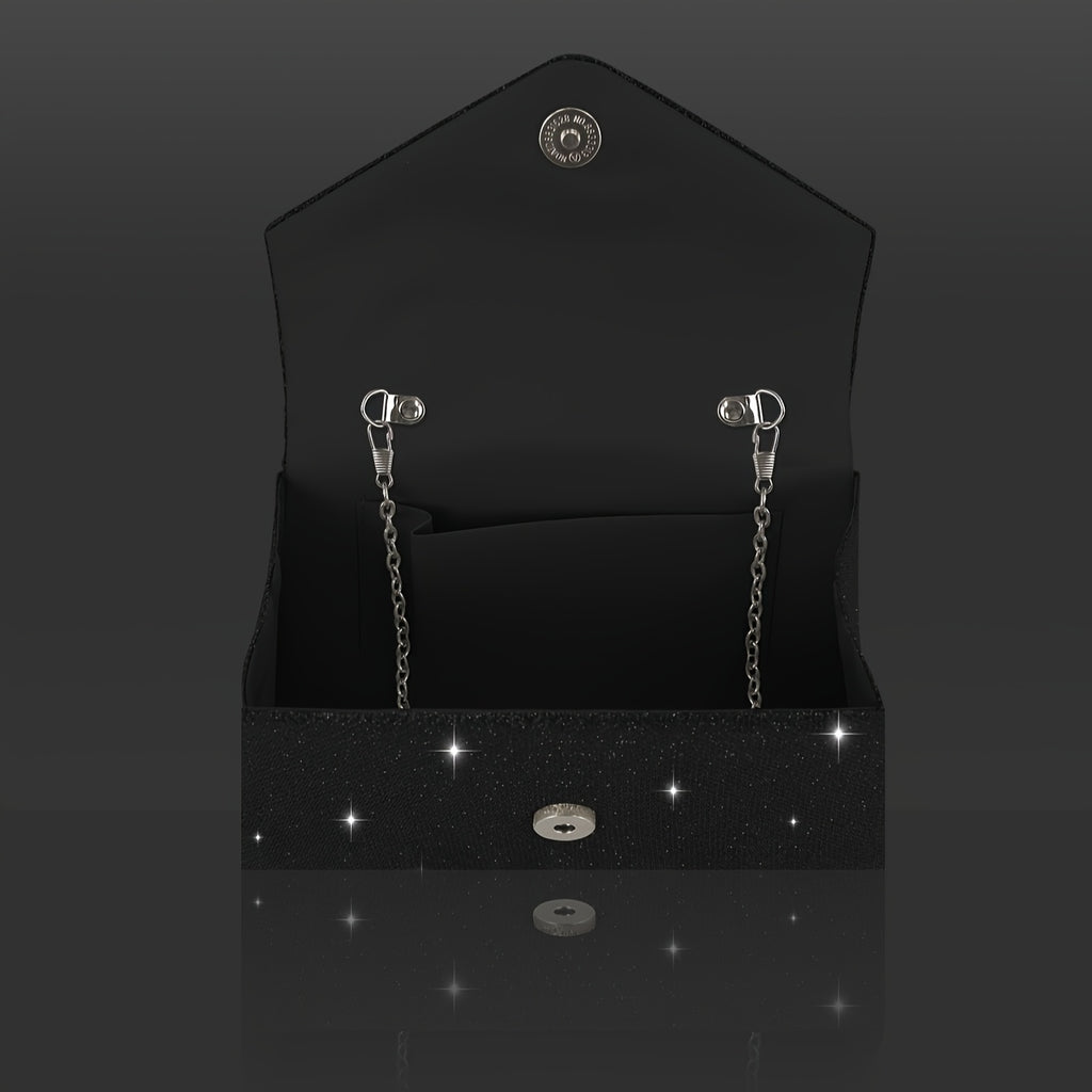 O Salheiro de Noite Brilhante Glitt é um Design de Aba Plissada, Chic e Sofisticado, Adornado com um Laço de Strass Deslumbrante. Inclui um Conjunto de Joias de Strass Luxuoso, Incluindo um Colar, Brincos e um Pulseira.