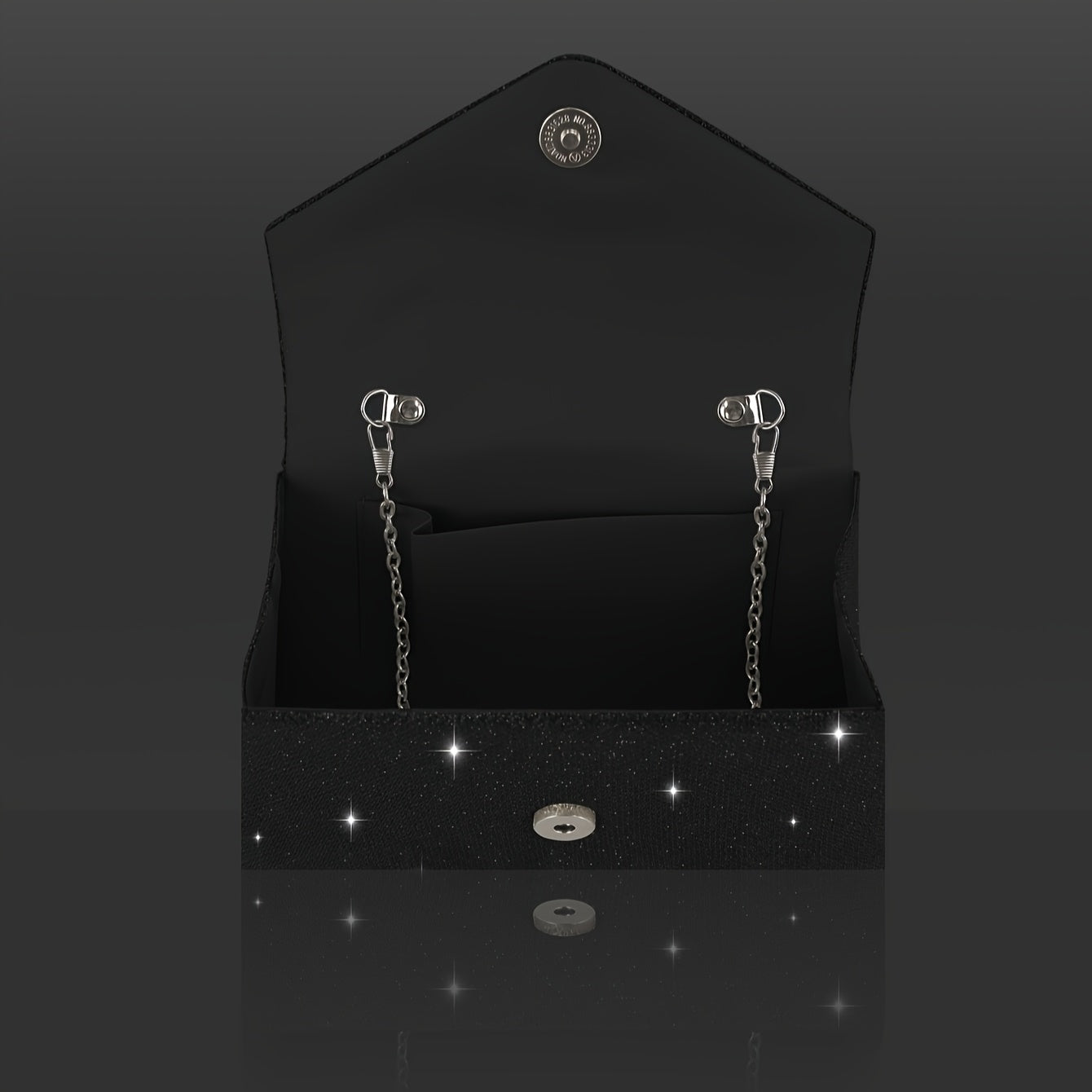 O Salheiro de Noite Brilhante Glitt é um Design de Aba Plissada, Chic e Sofisticado, Adornado com um Laço de Strass Deslumbrante. Inclui um Conjunto de Joias de Strass Luxuoso, Incluindo um Colar, Brincos e um Pulseira.