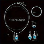 1 Relógio e 5 Adições Elegante Relógio de Quartzo Romano para Senhoras e Colar com Coração, Pulseira, Anel e Brincos, Caixa Quadrada, Mostrador de Ponteiro, Bracelete Durável em Aço Inoxidável, Caixa em Aço Inoxidável, Movimento de Quartzo de Precisão - Presente Ideal para o Dia dos Namorados