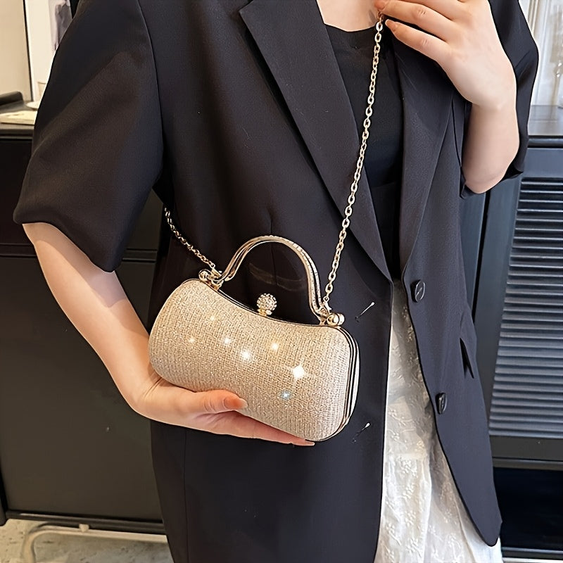 Conjunto de 6 Peças de Bolsas de Noiva Brilhantes para Mulher, Bolsa de Noite, Banquete, Bolsa de Mão, Bolsa Transversal, Bolsa de Casamento, Conjunto de Joias de Borboleta a Combinar, Ideal para Casamentos, Reuniões, Banquetes, Festas, Bailes de Finalistas. O Melhor Presente para Mulheres
