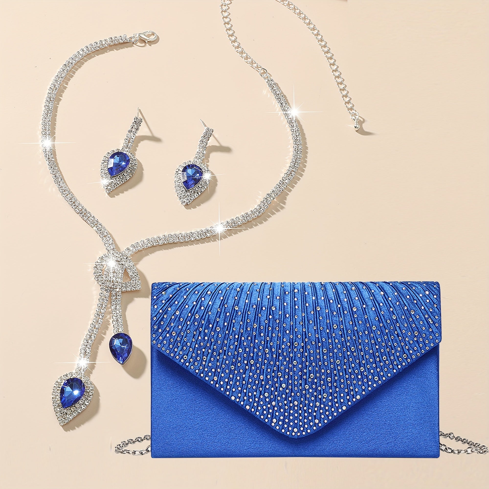 Bolsa Clutch de Noite para Mulher, Bolsa de Mão Brilhante para Formatura com Corrente Removível para Casamento e Festa
