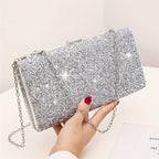 Conjunto de 4 Bolsas de Noiva Prateadas com Joias e Strass para Mulher, Bolsas de Noite Brilhantes, Bolsas de Mão para Casamento, Festa, Presente