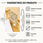 Kit Joias Femininas Dourado Luxo | 7 Peças Completo