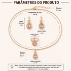 Kit Joias Gotas de Água | Conjunto Elegância 3 Peças
