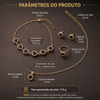 Kit Elegância Coração | Conjunto 6 Peças para Presentear