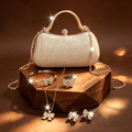 Kit Bolsa + Joias Elegantes | Conjunto Festa e Ocasiões