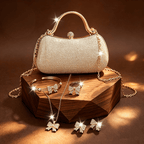 Kit Bolsa + Joias Elegantes | Conjunto Festa e Ocasiões