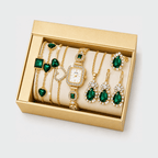 Kit Relógio + Acessórios Verde | Conjunto Luxo
