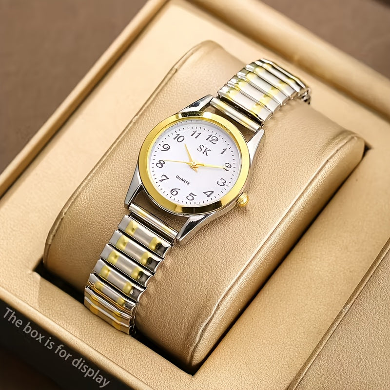 Conjunto de 6 Relógios de Moda Leve e Luxuoso para Mulher, Design Requintado e Versátil, Adequado para Uso Diário, Encontros, Presentes de Feriado e Outros Cenários, Mostrando o Temperamento Elegante e Doce da Mulher