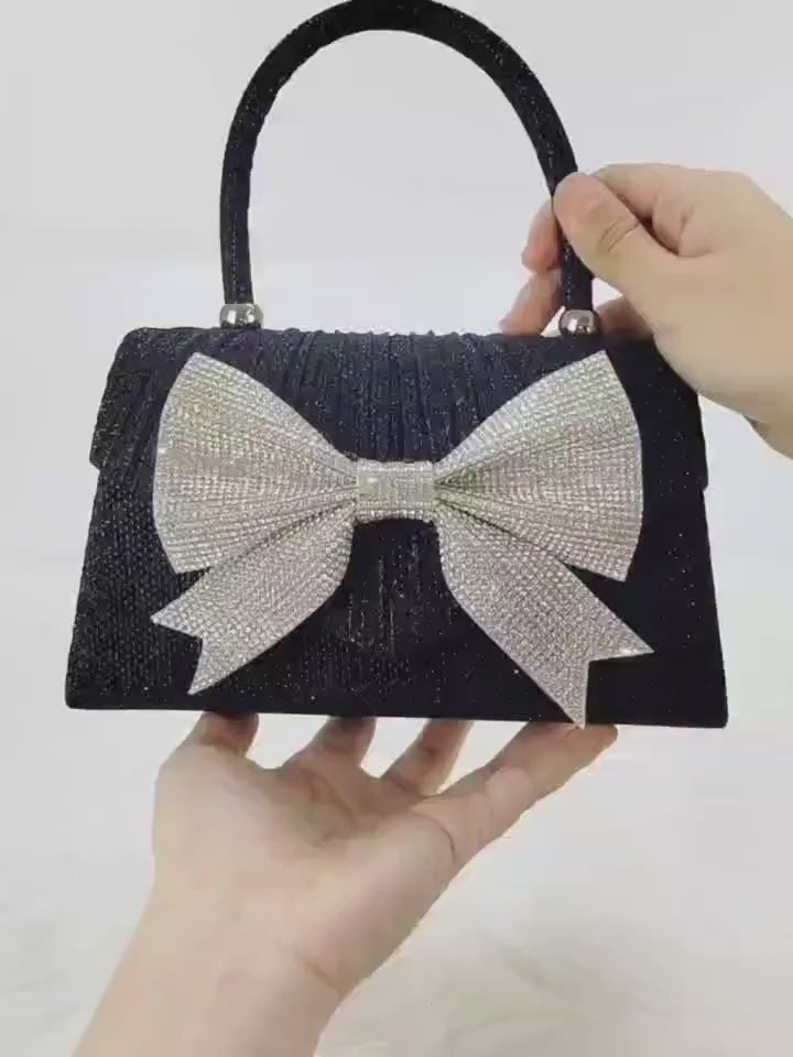 Kit Bolsa Glamour + Joias | Bolsa com Laço de Strass